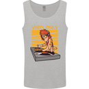 DJ Decks Vinyl Only Funny DJing Turntable Mens Vest Tank Top Sports Grey