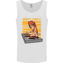 DJ Decks Vinyl Only Funny DJing Turntable Mens Vest Tank Top White