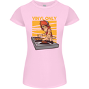 DJ Decks Vinyl Only Funny DJing Turntable Womens Petite Cut T-Shirt Light Pink