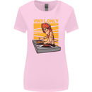 DJ Decks Vinyl Only Funny DJing Turntable Womens Wider Cut T-Shirt Light Pink