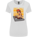 DJ Decks Vinyl Only Funny DJing Turntable Womens Wider Cut T-Shirt White