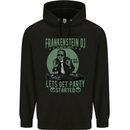DJ Frankenstein Funny Music Vinyl Halloween Childrens Kids Hoodie Black