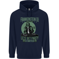DJ Frankenstein Funny Music Vinyl Halloween Childrens Kids Hoodie Navy Blue