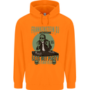 DJ Frankenstein Funny Music Vinyl Halloween Childrens Kids Hoodie Orange