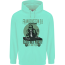 DJ Frankenstein Funny Music Vinyl Halloween Childrens Kids Hoodie Peppermint