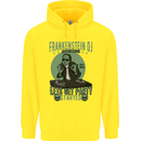 DJ Frankenstein Funny Music Vinyl Halloween Childrens Kids Hoodie Yellow