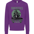 DJ Frankenstein Funny Music Vinyl Halloween Kids Sweatshirt Jumper Purple