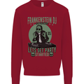 DJ Frankenstein Funny Music Vinyl Halloween Kids Sweatshirt Jumper Red