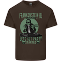 DJ Frankenstein Funny Music Vinyl Halloween Kids T-Shirt Childrens Chocolate