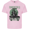 DJ Frankenstein Funny Music Vinyl Halloween Kids T-Shirt Childrens Light Pink
