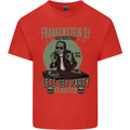 DJ Frankenstein Funny Music Vinyl Halloween Kids T-Shirt Childrens Red