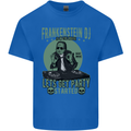 DJ Frankenstein Funny Music Vinyl Halloween Kids T-Shirt Childrens Royal Blue
