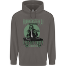 DJ Frankenstein Funny Music Vinyl Halloween Mens 80% Cotton Hoodie Charcoal