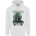 DJ Frankenstein Funny Music Vinyl Halloween Mens 80% Cotton Hoodie White
