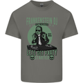 DJ Frankenstein Funny Music Vinyl Halloween Mens Cotton T-Shirt Tee Top Charcoal