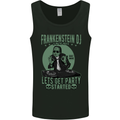 DJ Frankenstein Funny Music Vinyl Halloween Mens Vest Tank Top Black