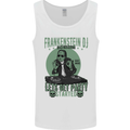 DJ Frankenstein Funny Music Vinyl Halloween Mens Vest Tank Top White