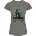 DJ Frankenstein Funny Music Vinyl Halloween Womens Petite Cut T-Shirt Charcoal