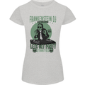 DJ Frankenstein Funny Music Vinyl Halloween Womens Petite Cut T-Shirt Sports Grey