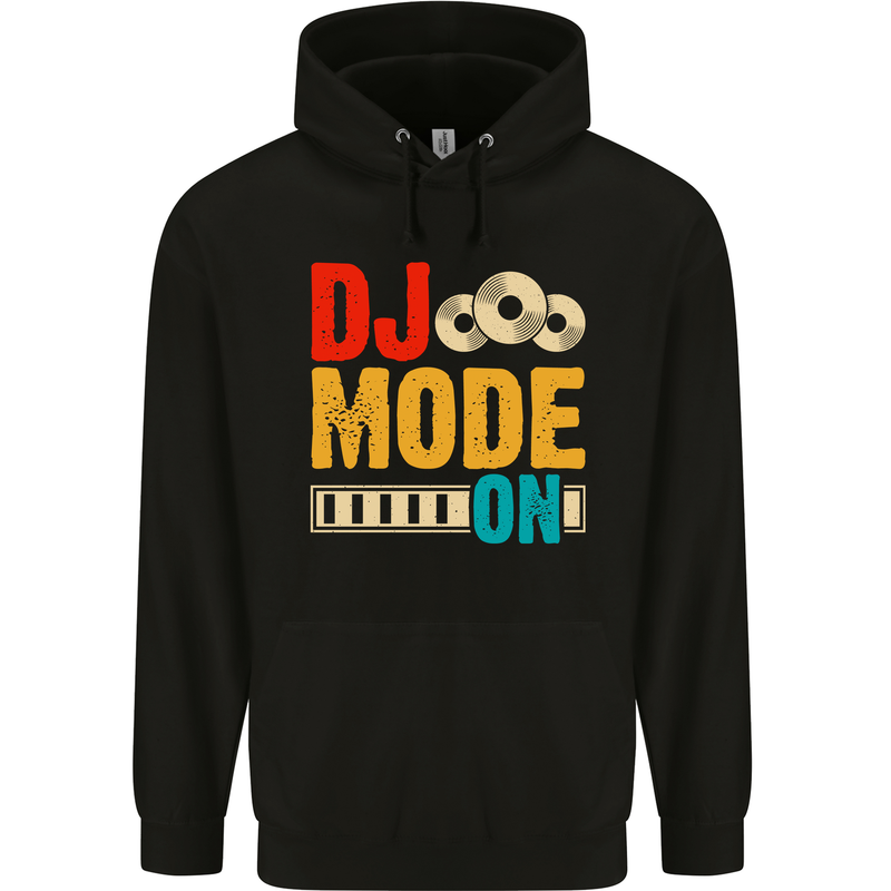 DJ Mode On DJing Music Childrens Kids Hoodie Black