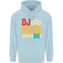 DJ Mode On DJing Music Childrens Kids Hoodie Light Blue