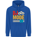 DJ Mode On DJing Music Childrens Kids Hoodie Royal Blue