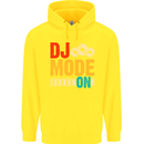 DJ Mode On DJing Music Childrens Kids Hoodie Yellow