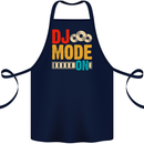 DJ Mode On DJing Music Cotton Apron 100% Organic Navy Blue