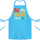 DJ Mode On DJing Music Cotton Apron 100% Organic Turquoise