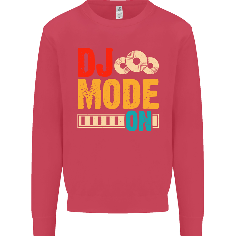 DJ Mode On DJing Music Kids Sweatshirt Jumper Heliconia