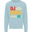 DJ Mode On DJing Music Kids Sweatshirt Jumper Light Blue