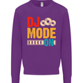 DJ Mode On DJing Music Kids Sweatshirt Jumper Purple