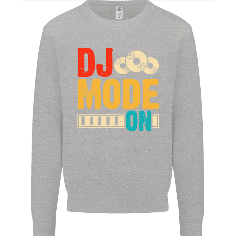 DJ Mode On DJing Music Kids Sweatshirt Jumper Sports Grey