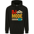 DJ Mode On DJing Music Mens 80% Cotton Hoodie Black