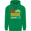 DJ Mode On DJing Music Mens 80% Cotton Hoodie Irish Green
