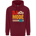 DJ Mode On DJing Music Mens 80% Cotton Hoodie Maroon