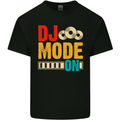 DJ Mode On DJing Music Mens Cotton T-Shirt Tee Top Black