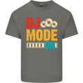 DJ Mode On DJing Music Mens Cotton T-Shirt Tee Top Charcoal