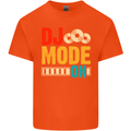 DJ Mode On DJing Music Mens Cotton T-Shirt Tee Top Orange