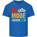 DJ Mode On DJing Music Mens Cotton T-Shirt Tee Top Royal Blue