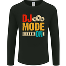 DJ Mode On DJing Music Mens Long Sleeve T-Shirt Black
