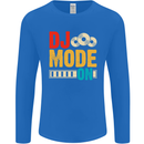 DJ Mode On DJing Music Mens Long Sleeve T-Shirt Royal Blue