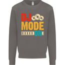 DJ Mode On DJing Music Mens Sweatshirt Jumper Charcoal