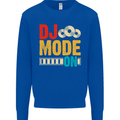 DJ Mode On DJing Music Mens Sweatshirt Jumper Royal Blue