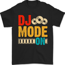 DJ Mode On DJing Music Mens T-Shirt 100% Cotton Black