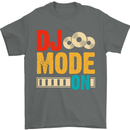 DJ Mode On DJing Music Mens T-Shirt 100% Cotton Charcoal