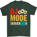 DJ Mode On DJing Music Mens T-Shirt 100% Cotton Forest Green