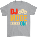 DJ Mode On DJing Music Mens T-Shirt 100% Cotton Sports Grey