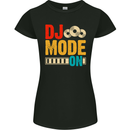 DJ Mode On DJing Music Womens Petite Cut T-Shirt Black