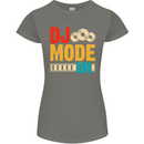 DJ Mode On DJing Music Womens Petite Cut T-Shirt Charcoal